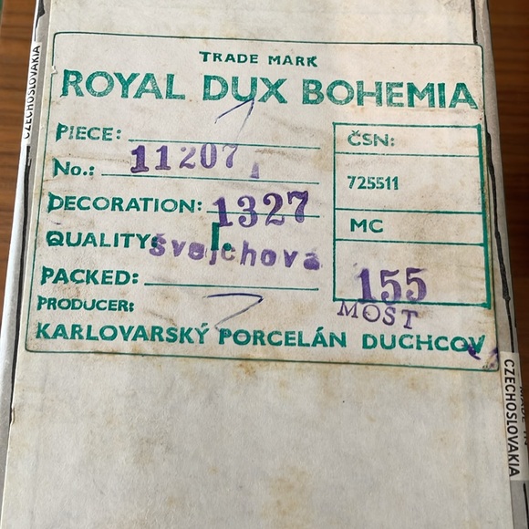 Vintage Royal Dux Bohemia Bud Vase - Picture 6 of 7